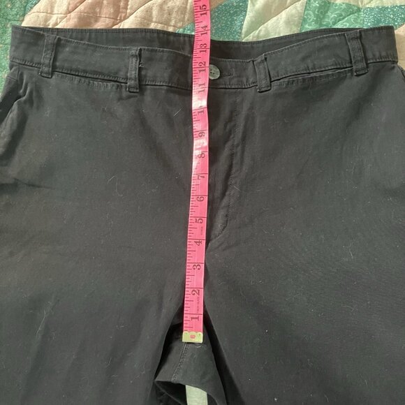 Old Navy Pants Womens 16 High Rise Wide Leg Black Chinos Cropped - Picture 7 of 10